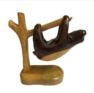 WOODCARVING Sloth & Branch StandWhimsical and rustic carving of a sloth …